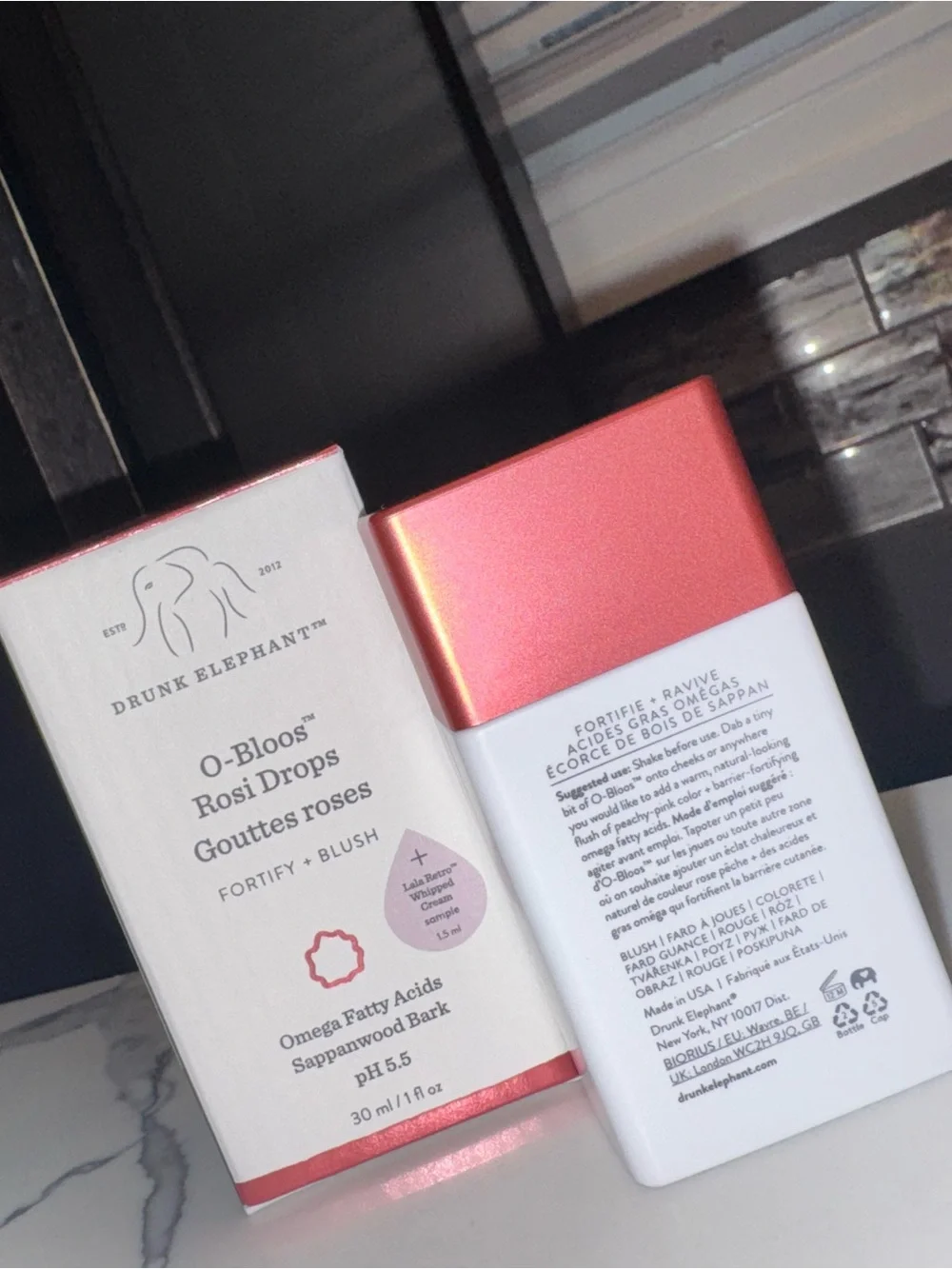 Drunk Elephant O-Bloos™ Rosi Drops – Serum Blush 30 mL / 1 fl oz | NEW & UNUSED